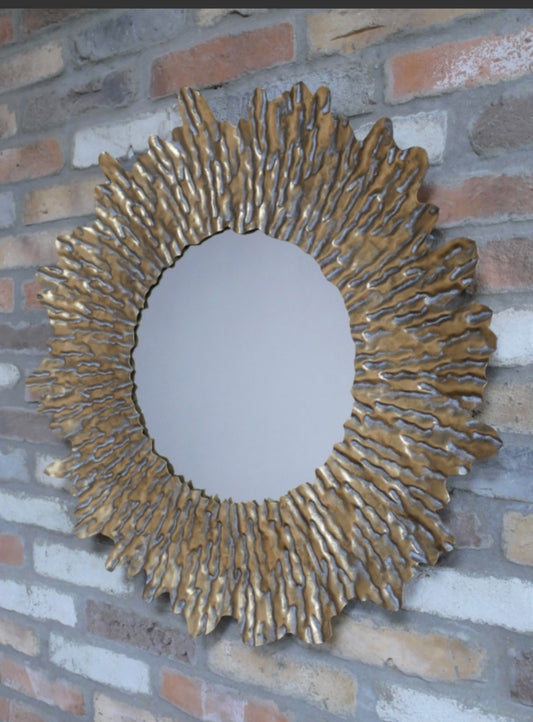 Gold Sunburst Wall Mirror