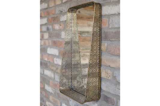 Antique Gold Wall Mirror With Shelf