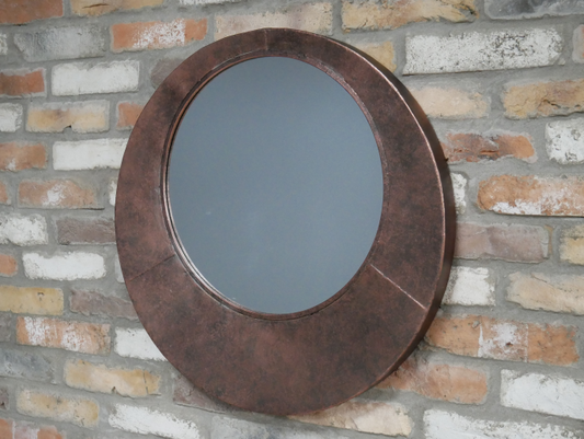Round Copper Wall Mirror